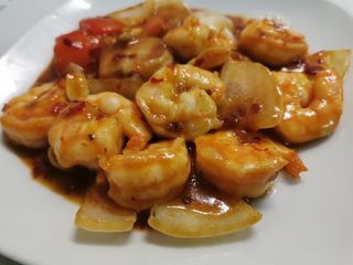 118. Gamberi in salsa piccante