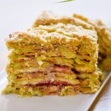 Napoleon pistachio raspberry