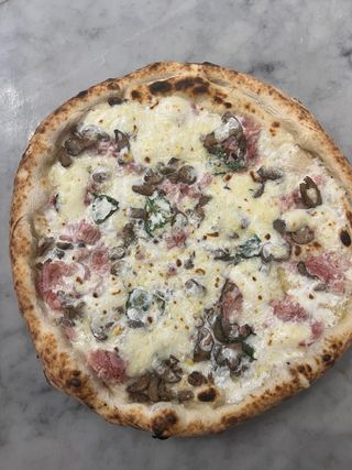 Panna, prosciutto e funghi