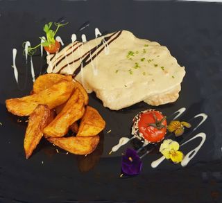 Piept de curcan cu gorgonzola 