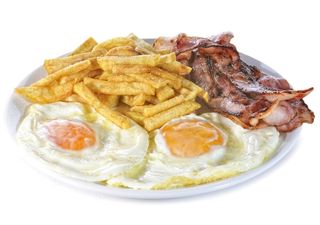 Bacon Con Huevos Y Patatas