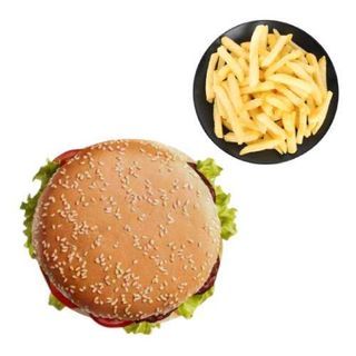 Hamburguesa De Angus 200 Gr. Con Patatas (Sin Pan, Niños)