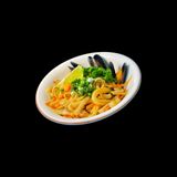 Rice noodles with seafood