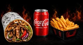 SHAORMA MICA DE PUI + COCA COLA + CARTOFI PRAJITI