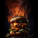 Smash doble  Flaming Hamburguesa Delicious Picante 