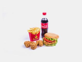 Зингер Бургер+Крылья (3шт)+Фри+Напиток+Кетчуп