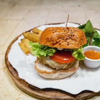 Pollo curry burger