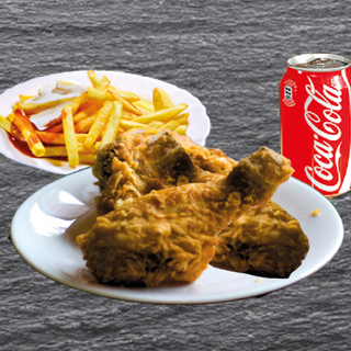 Menú Pollo Frito (3 Pzs.)