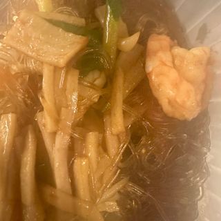 Spaghetti di soia con misto mare