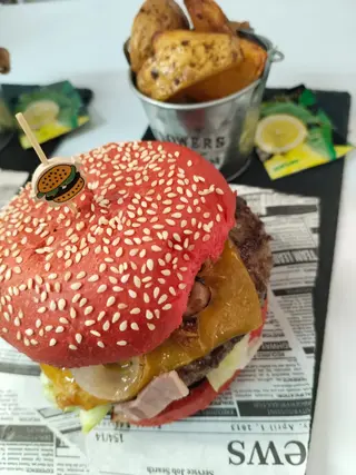 Hamburguesa bull's eye + bebida