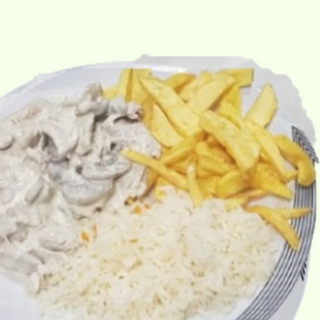 Escalopes de vitela com cogumelos