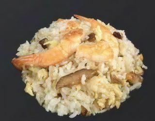 Arroz Frito con Gambas y Verdura