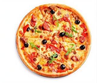 Pizza de verduras con queso