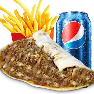 Lahmacun Sólo Carne + Patatas + Pepsi 330ml
