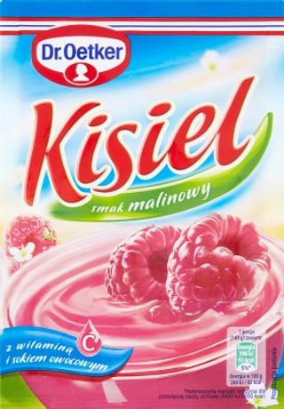 Kisiel o smaku malinowym Dr. Oetker. 0.038кг