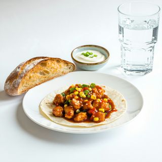 Pollo Agridulce Con Tortilla (Porción)