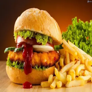 Hamburguesa De Pollo Empanado
