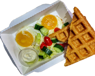 Глазунья с овощами