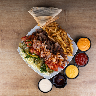 Shaorma la Farfurie Mix (Pui,vita-curcan-oaie)