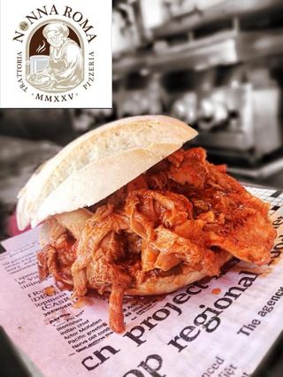 Panino con Trippa alla Romana