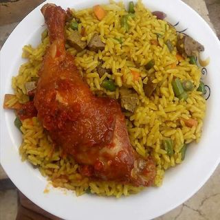 Fried/Jollof Rice + Chicken Combo