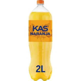 KAS Naranja Zero Refresco con gas sabor Naranja sin Azúcar Botella 2 Litros