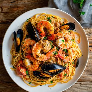 Seafood Spaghetti + Turkey