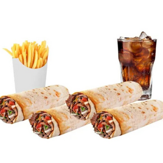 1 Patatas + Coca-Cola (1.25 lt.) + 4 durum