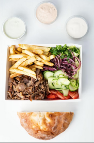 Shaworma la farfurie cu carne de vițel