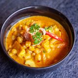 Tofu & Chickpeas in Red Curry