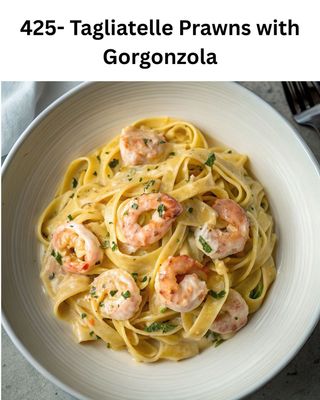 TAGLIATELLE GAMBAS C/ GORGONZOLA