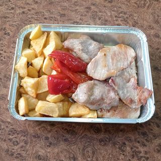 Secreto con Patatas y Pimientos 