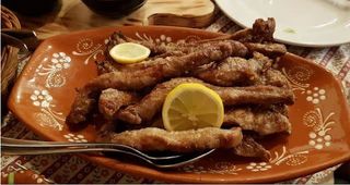 Lagartos com Batata Frita