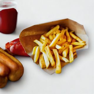 Фрі подвійна та соус Аджика