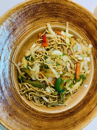 Tallarín con verdura