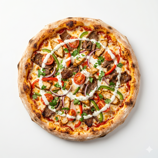 Pizza kebabees (33 cm.)