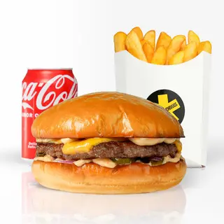 MENÚ SINGLE EVERYDAY BURGER + PATATAS + BEBIDA