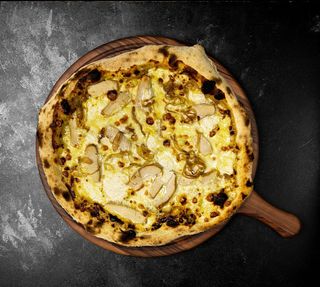 Pizza miel y mostaza 