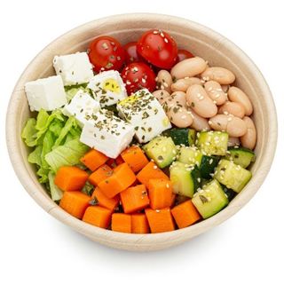 Green salad poke bowl