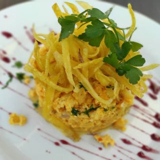 Revuelto De Bacalao Con Patatas Paja