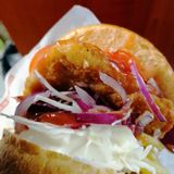 Бургер с  пилешки шницел (450г)