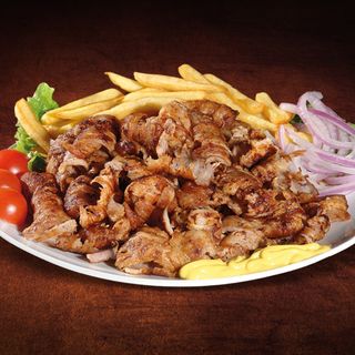 Gyros la cutie cu porc