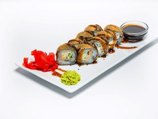 Темпура с лососем терияки