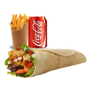 2 Kebab mic cu carne de pui + 2 Cartofi Pai + 2 Băuturi la alegere