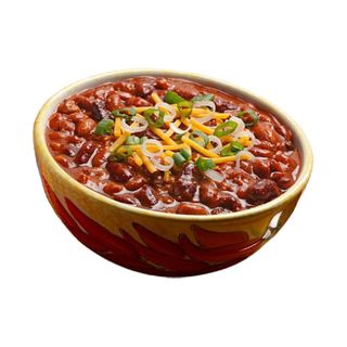 bol de chile con carne y frijoles