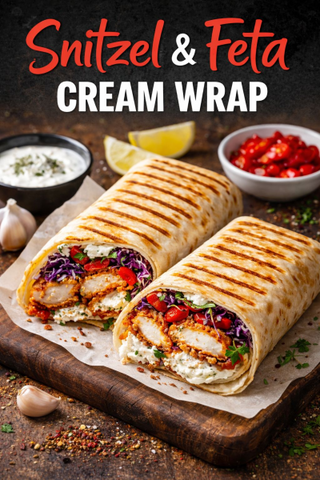 Snitzel & Feta Cream Wrap..