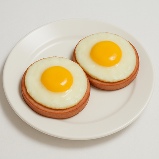 Глазунья с колбасой