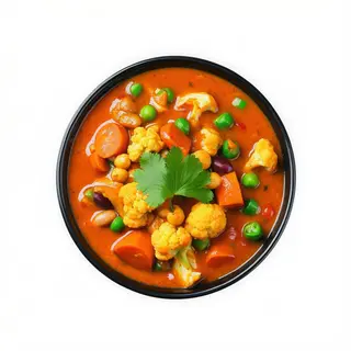 28. Vegetariana Con Curry Rojo Thai