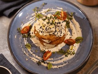 Деруни з куркою та грибами