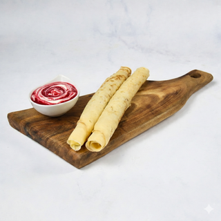 Palačinka sa belim kremom i džemom od malina